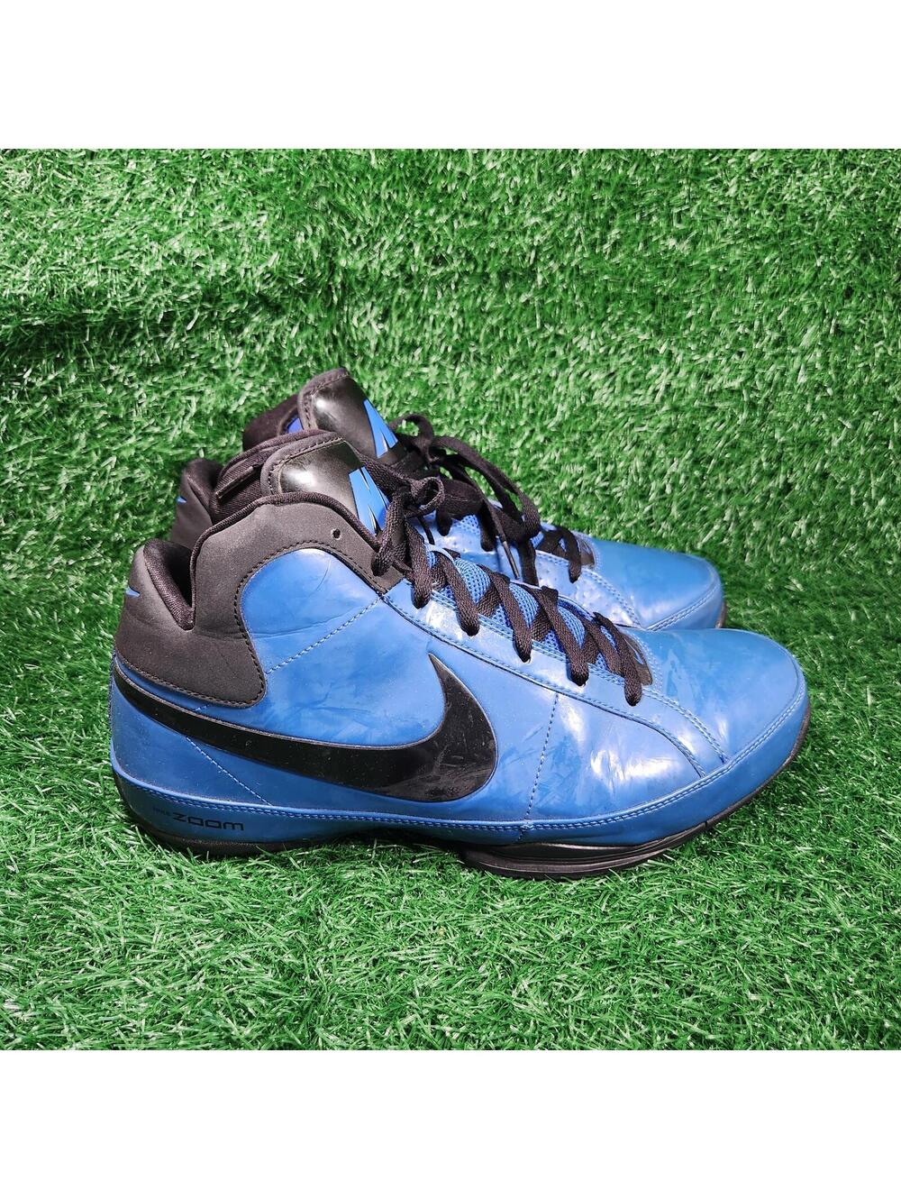 Nike Zoom Hustle patent blue leather sneakers Y2K shoes 375507-403 RARE Size 12